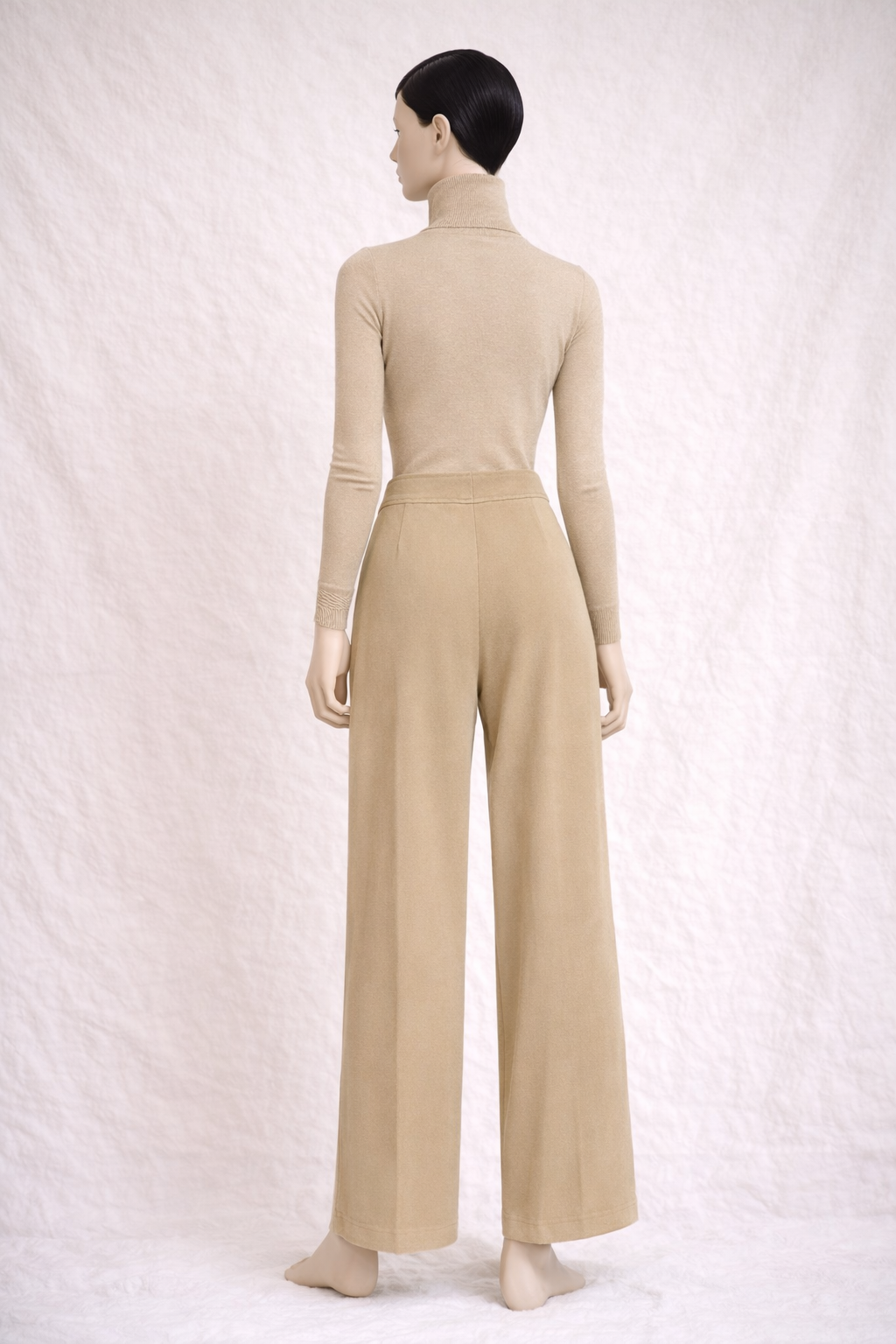 Pantalon large authentique Dries Van Noten en viscose beige