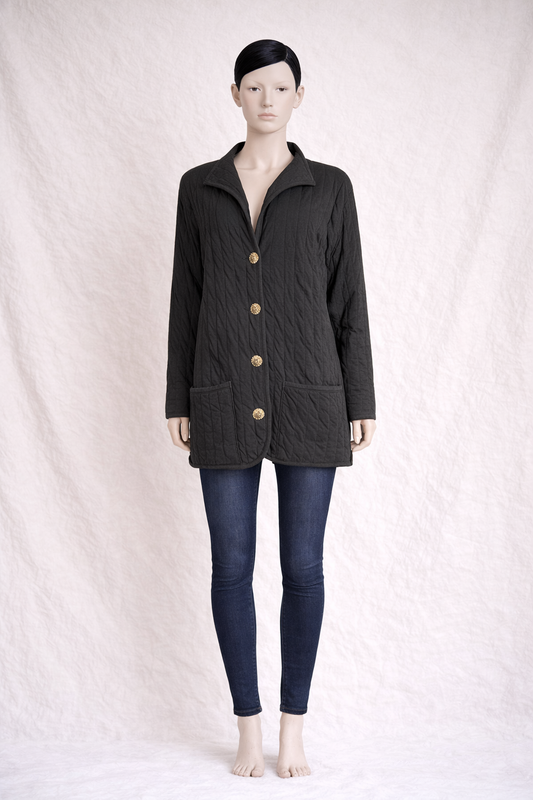Veste matelassée noir Yves Saint Laurent authentique vintage