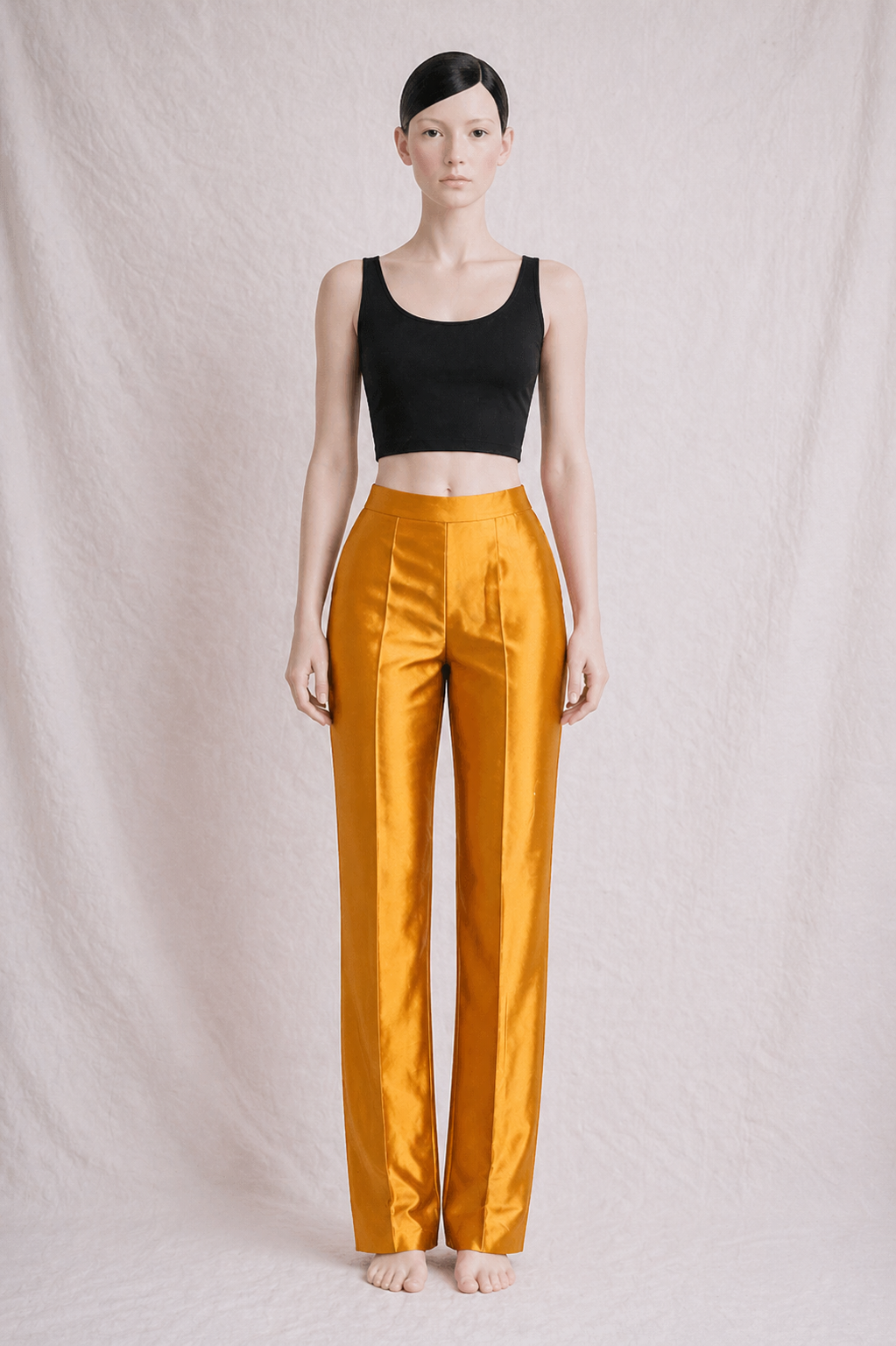 Pantalon Gianfranco Ferré en soie sauvage orange