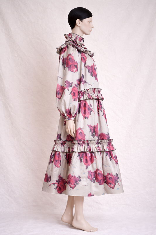 Robe en soie imprimé floral Marc Jacobs Runway