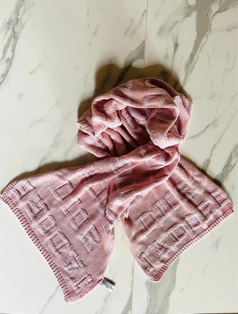 Écharpe rose Dior J’adore en maille coton