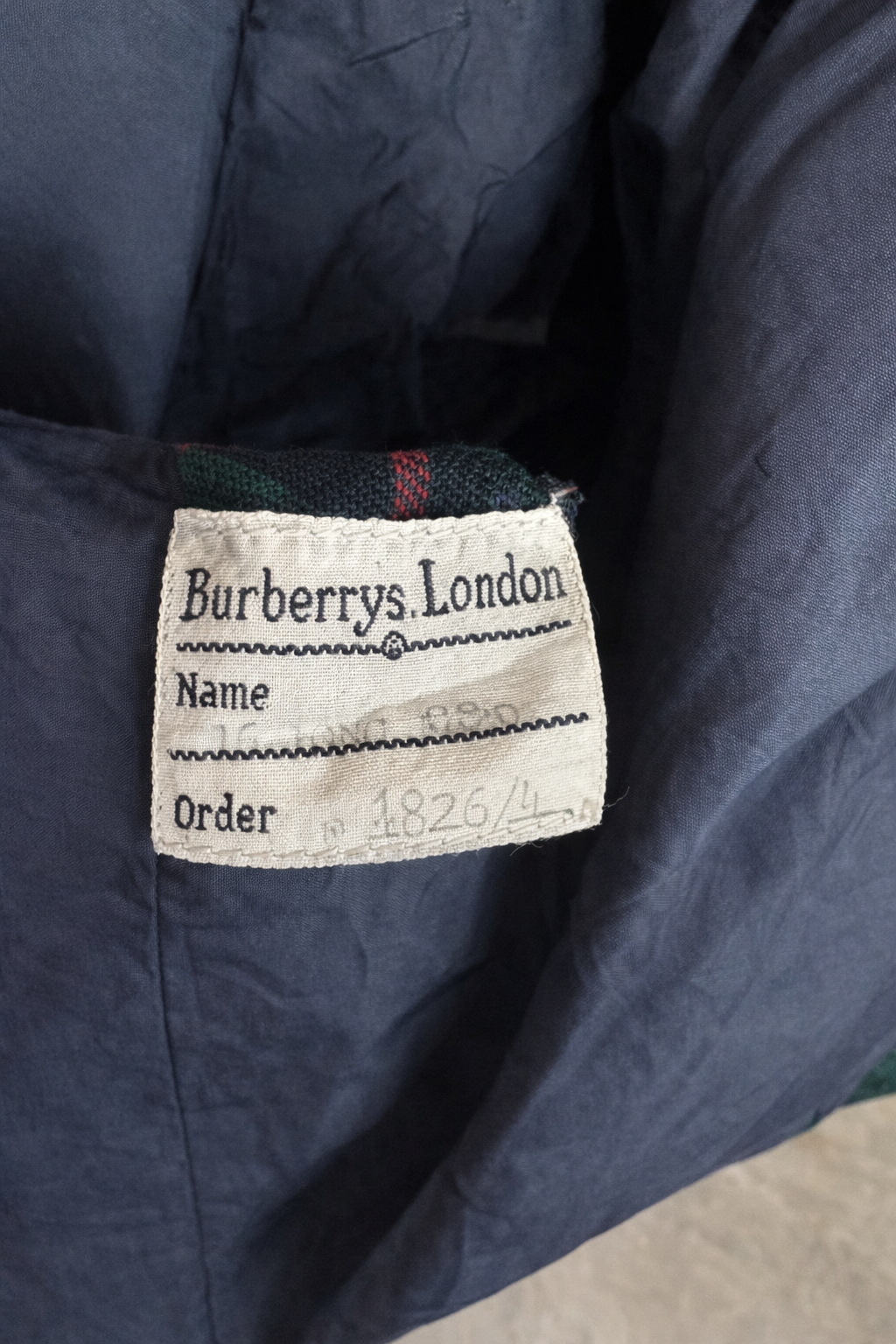 Jupe Burberrys London en laine tartan vert vintage authentique