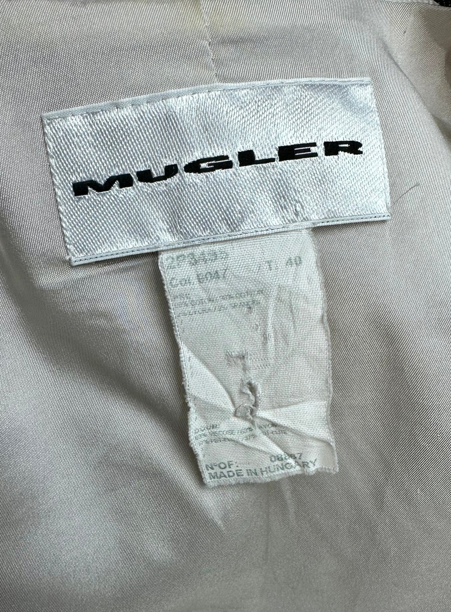 Blazer en coton Mugler à rayures vintage authentique