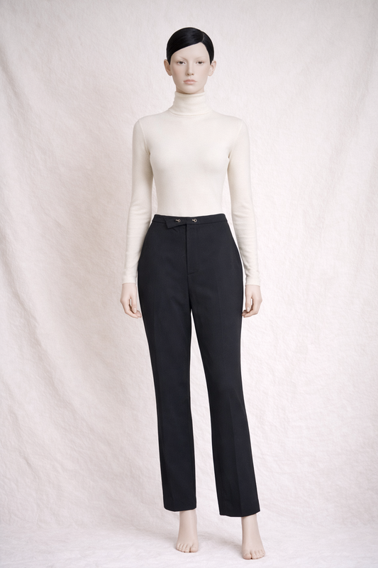 Pantalon authentique Jean Paul Gaultier Classique en laine noire vintage