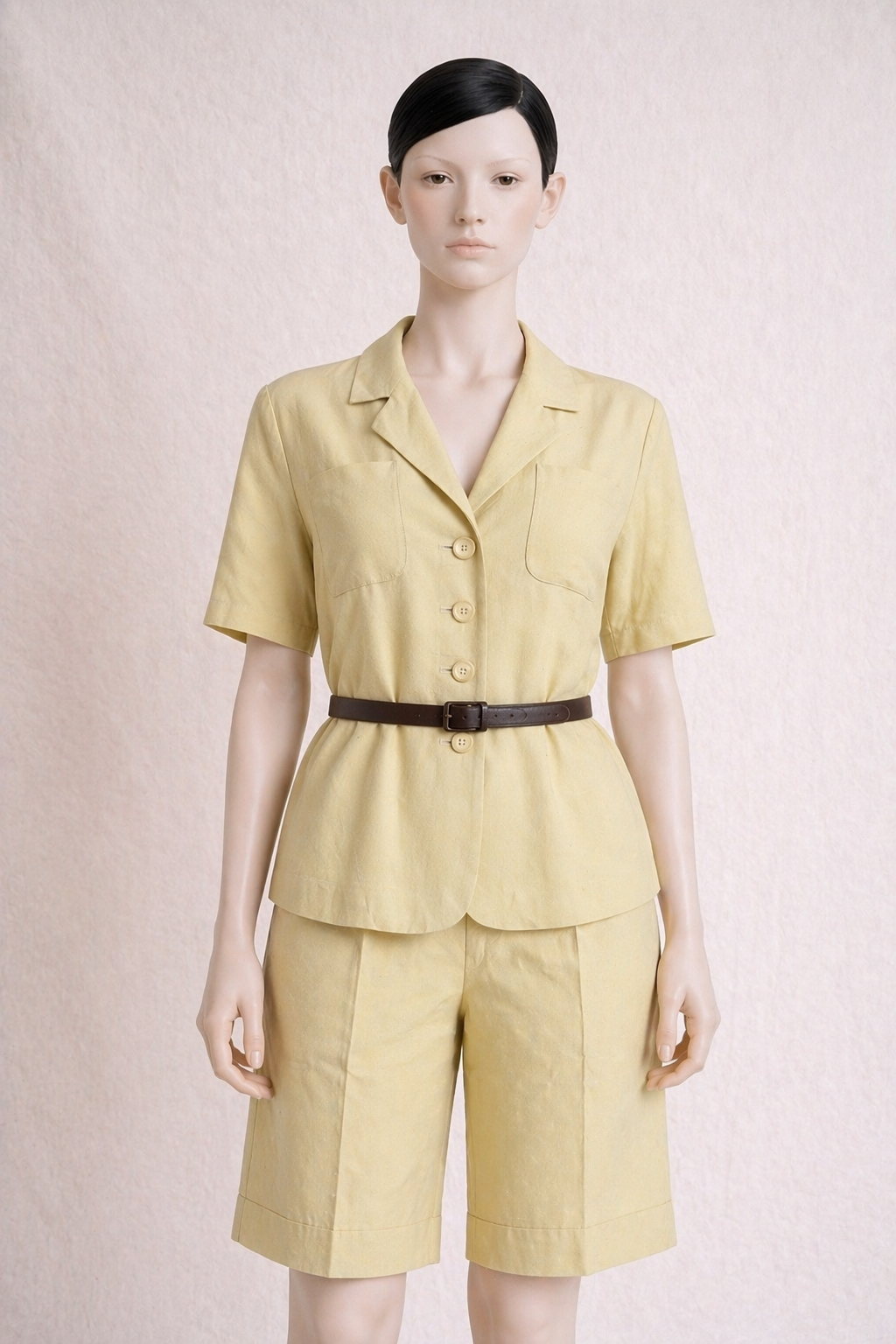 Chemise saharienne beige Yves Sint Laurent vintage authentique