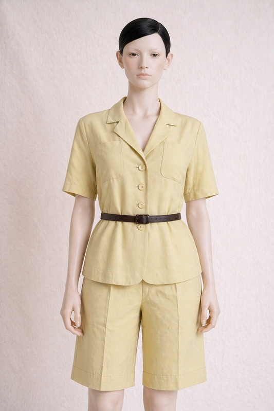 Chemise saharienne beige Yves Sint Laurent vintage authentique