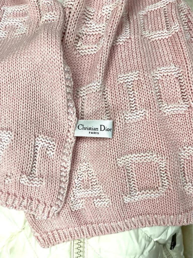Écharpe rose Dior J’adore en maille coton