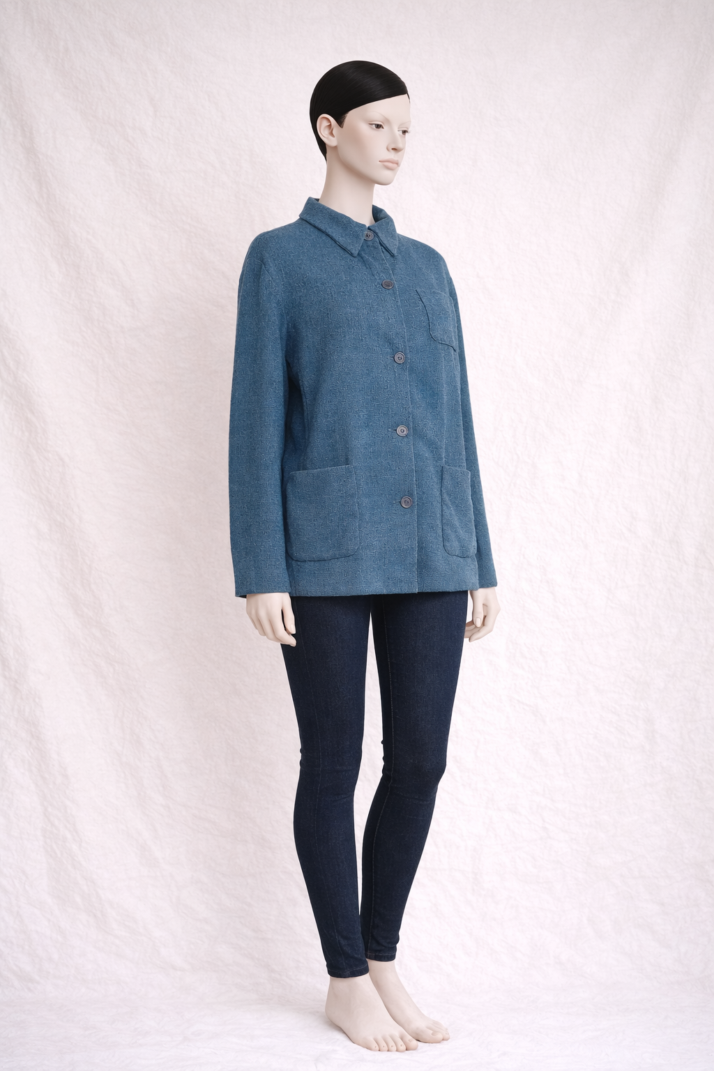 Veste authentique Lanvin Paris en laine bleue vintage