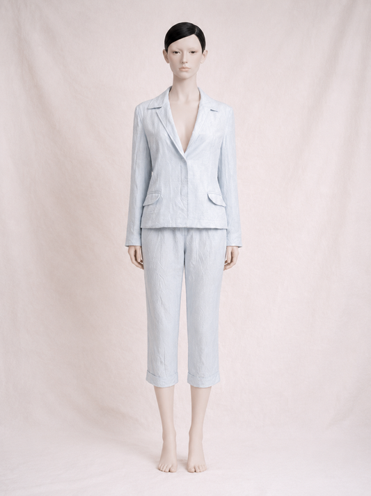 Ensemble  Dolce & Gabbana en soie sauvage bleu ciel authentique