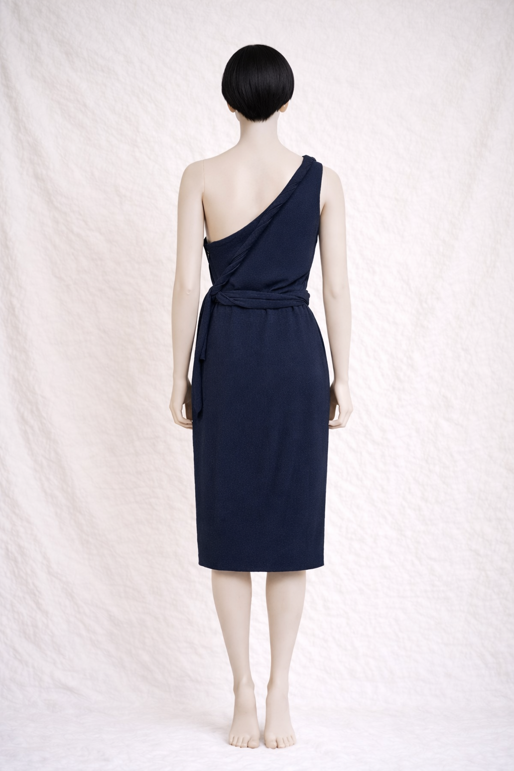Robe authentique Hermès en soie bleu marine