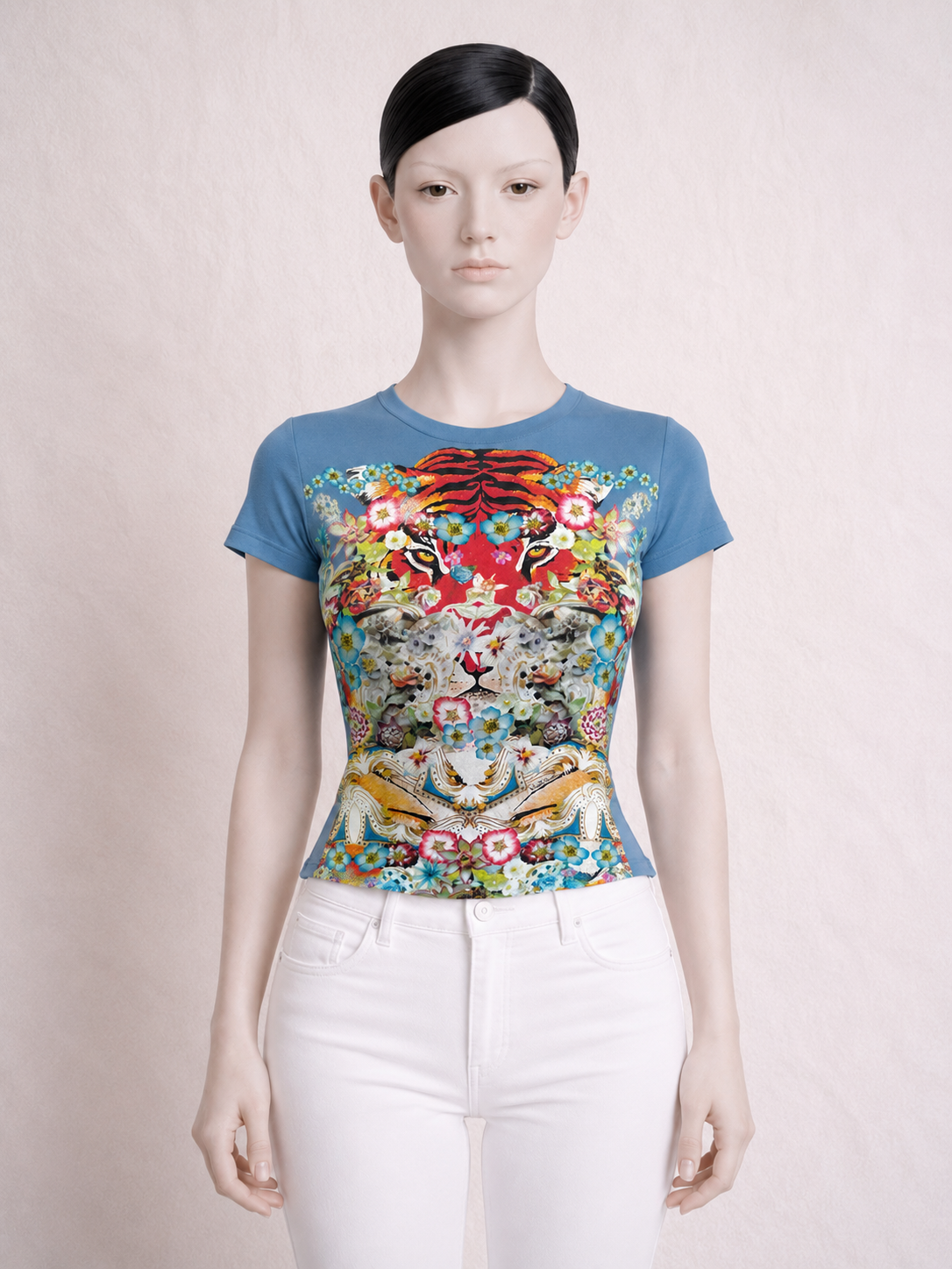 T-shirt en soie  Roberto Cavalli authentique