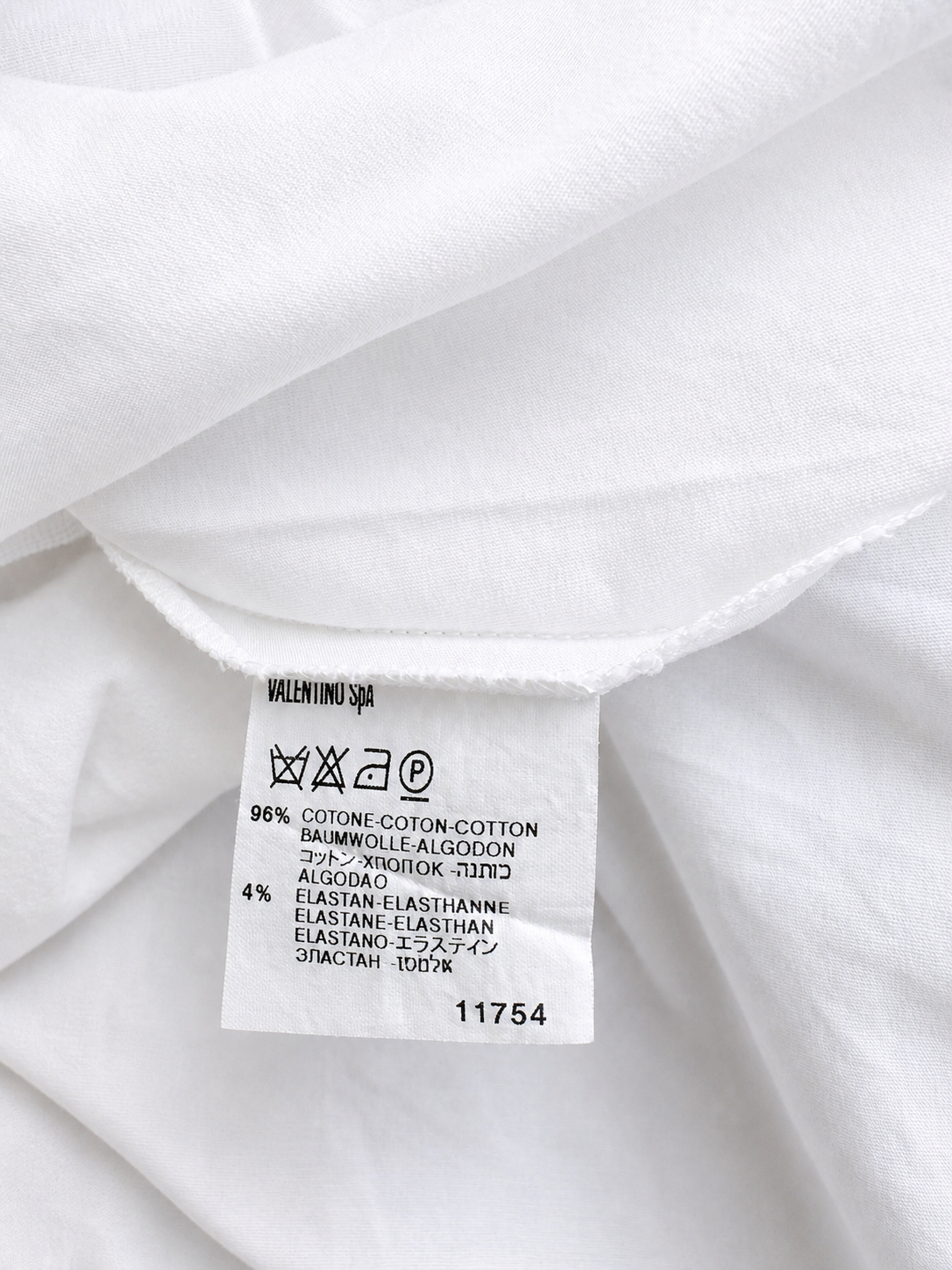 Robe en coton blanc Valentino Roma vintage authentique