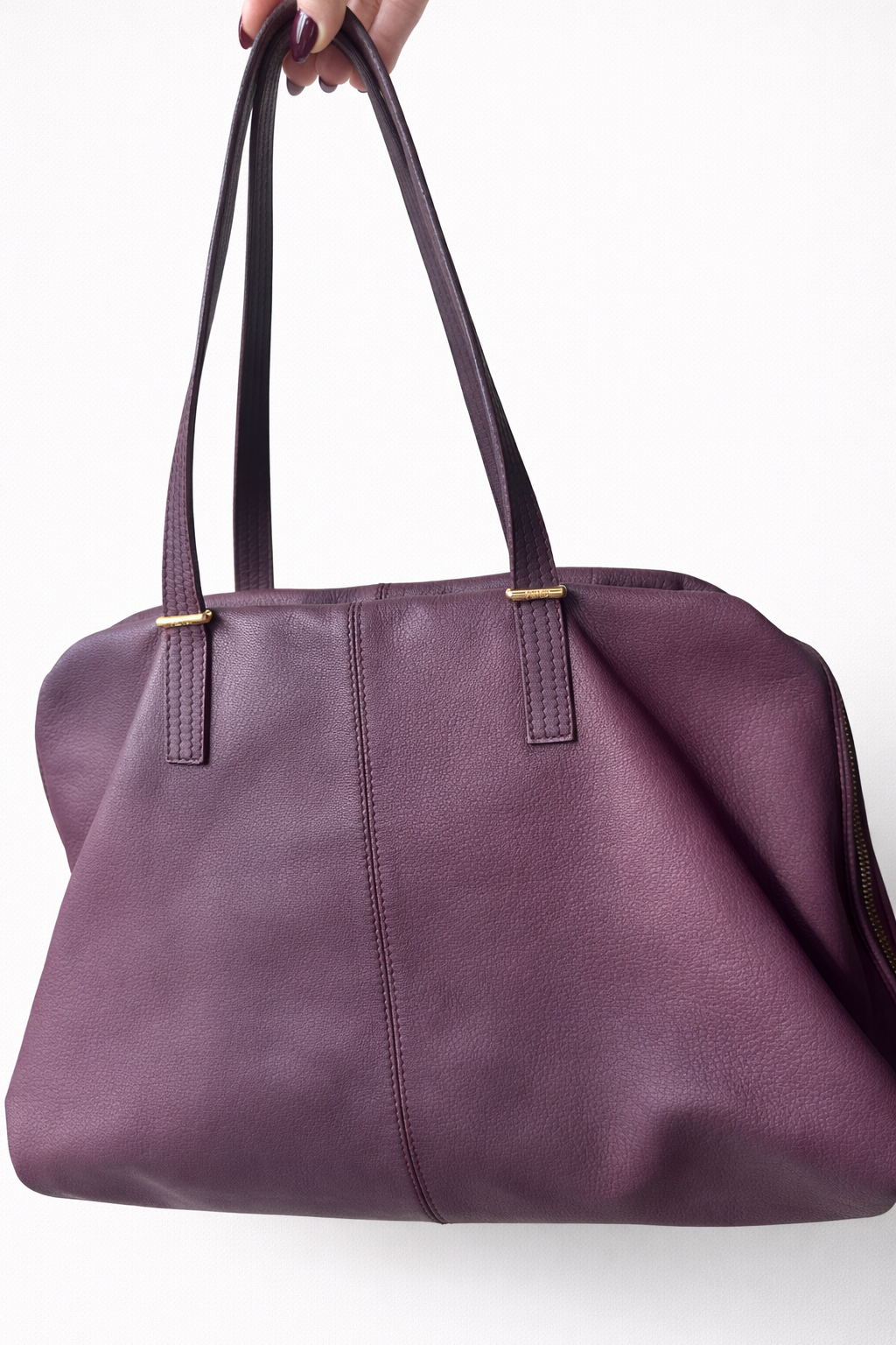 Sac en cuir prune Fendi authentique