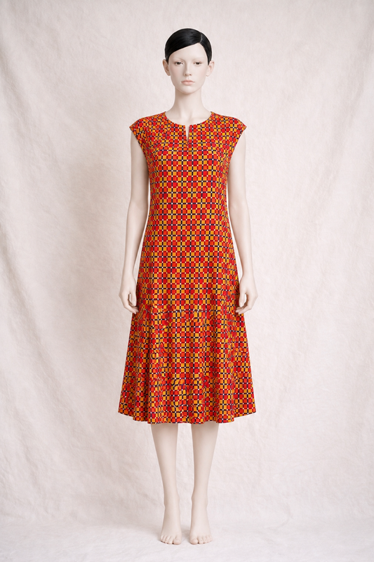 Robe d'été en soie Christian Dior Boutique imprimée motif graphique vintage authentique