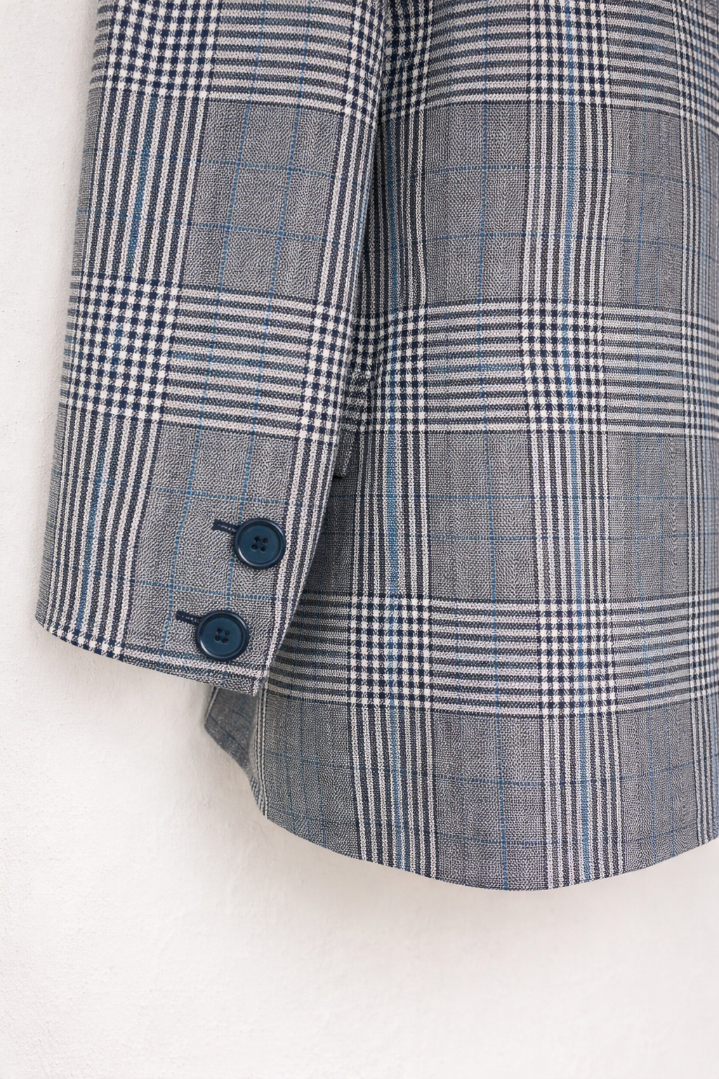 Blazer authentique Yves Saint Laurent Variation en laine à carreaux circa 90