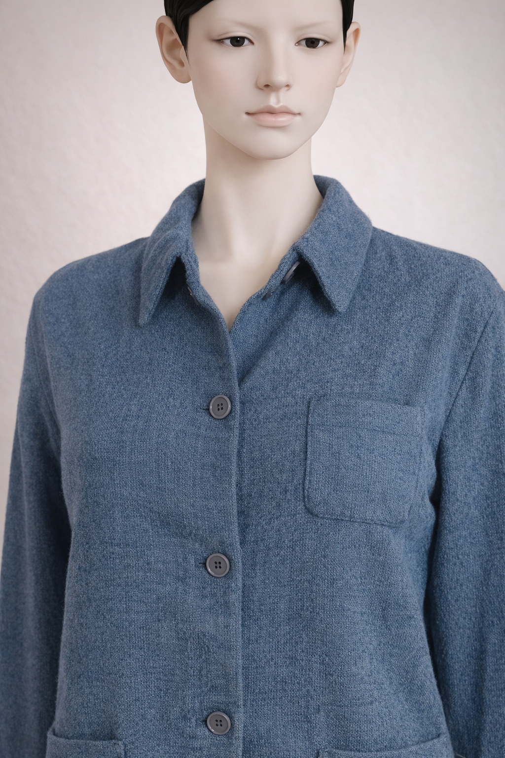 Veste authentique Lanvin Paris en laine bleue vintage