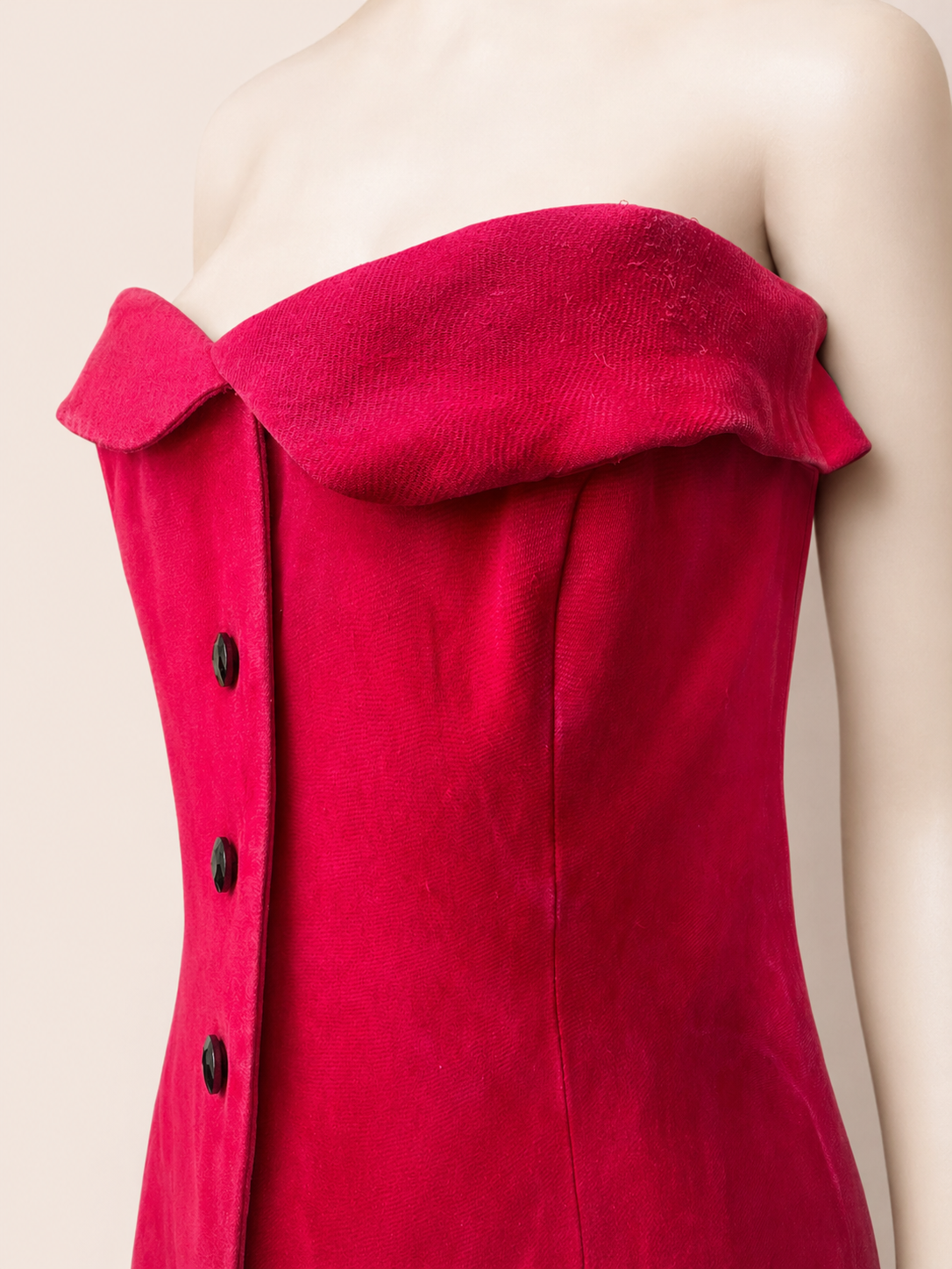 Robe longue rouge Saint Laurent vintage authentique