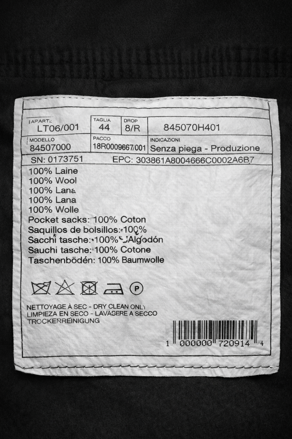 Pantalon Hermès en laine noire détails métal authentique