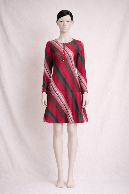 Robe en soie Jean Cacharel Paris vintage des années 70