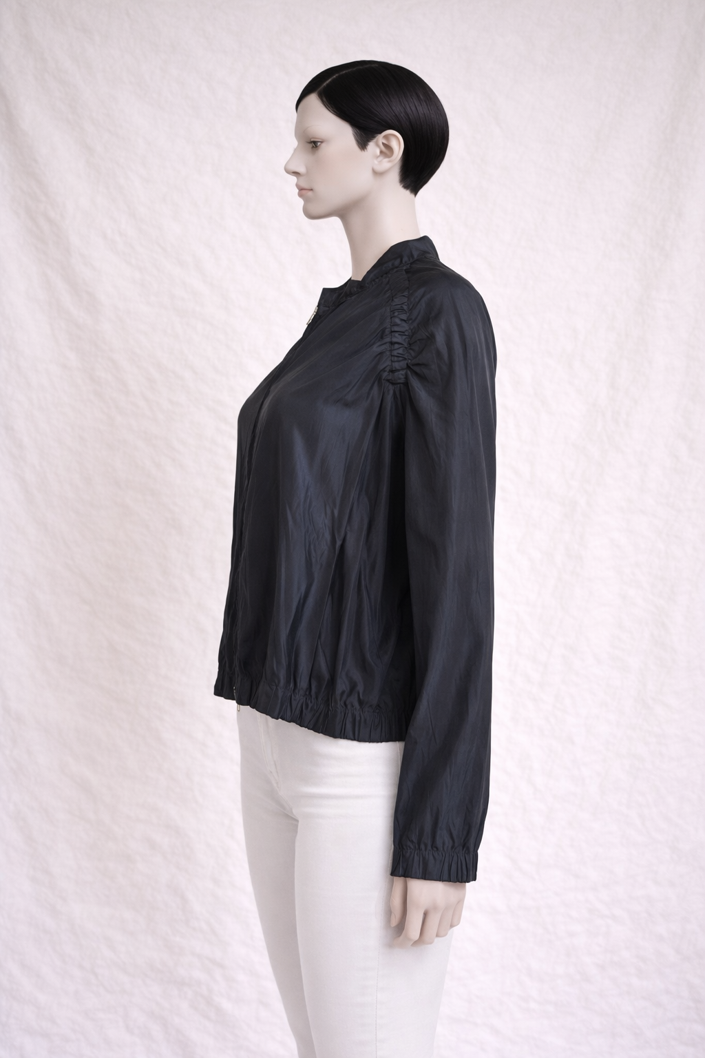 Veste court Marni bleu marine en soie