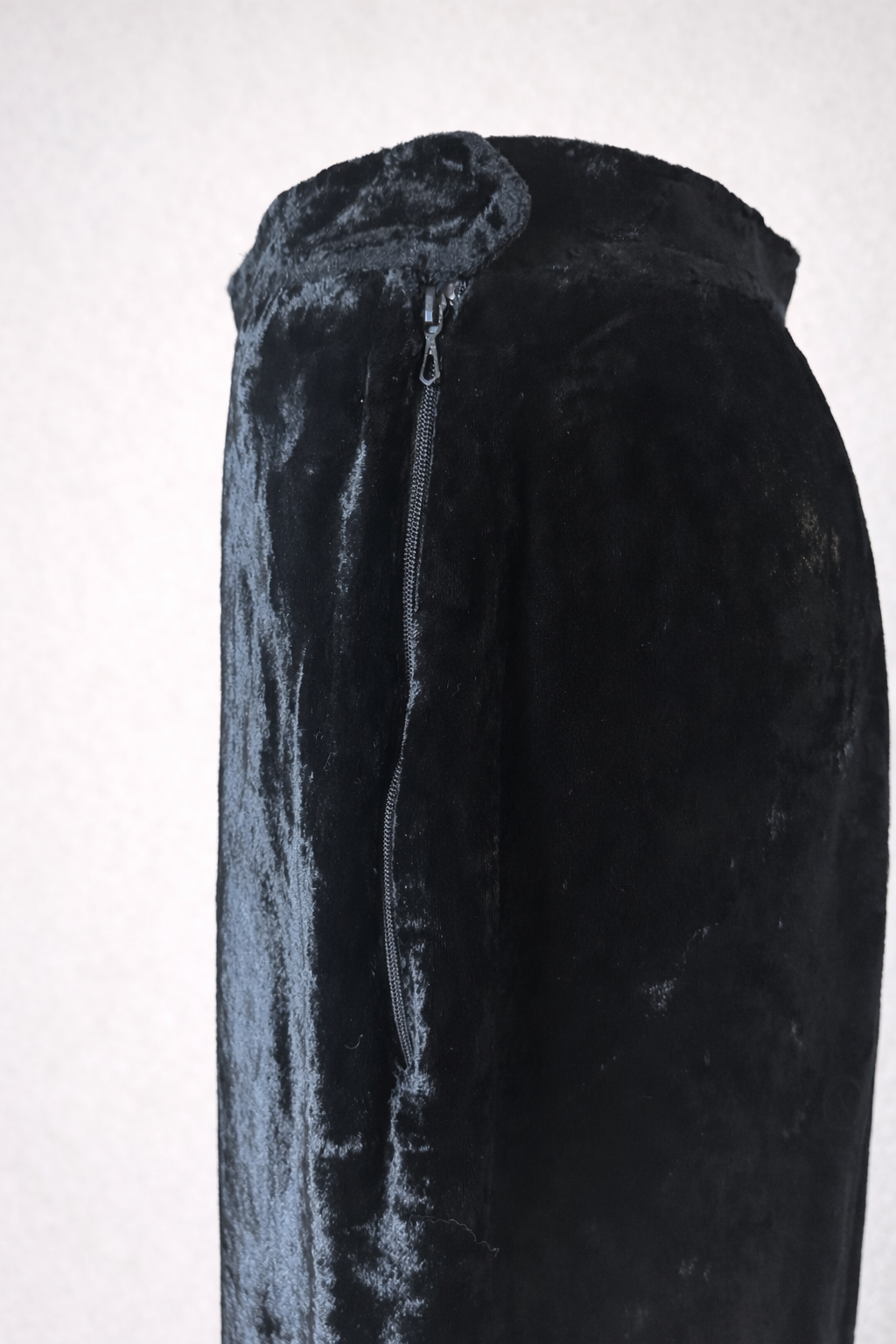 Jupe en velours de soie Saint Laurent Rive Gauche noir