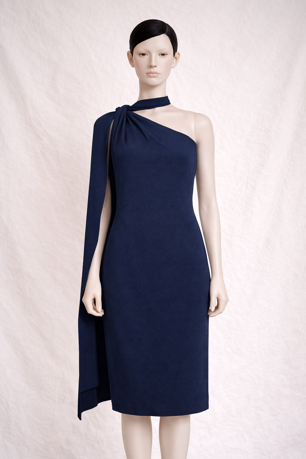 Robe authentique Hermès en soie bleu marine