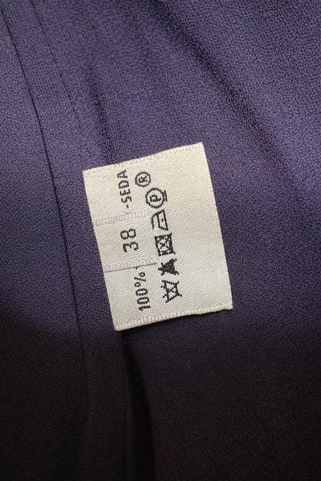 Robe authentique Hermès en soie bleu marine