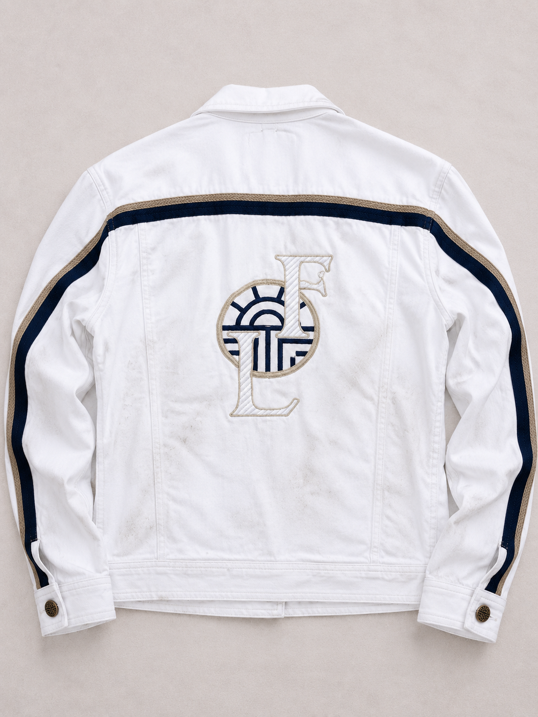 Vintage white denim jacket Louis Féraud