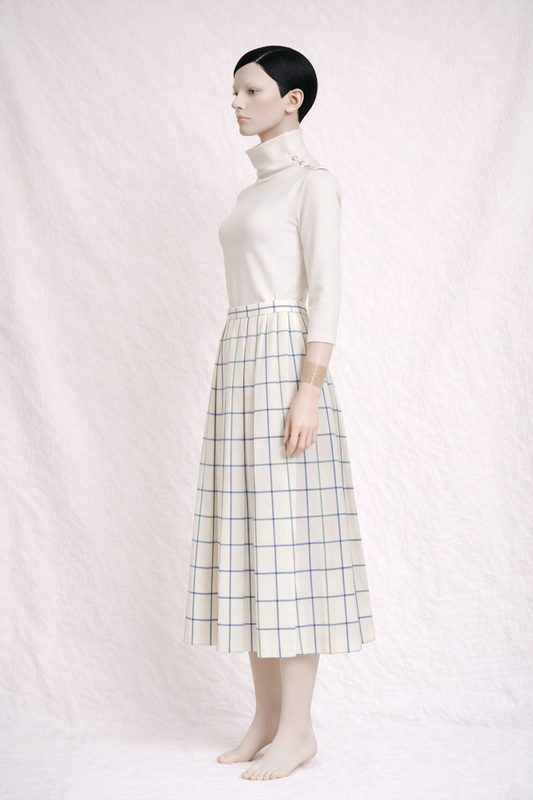 Vintage pleated skirt Burberry in authentic wool check