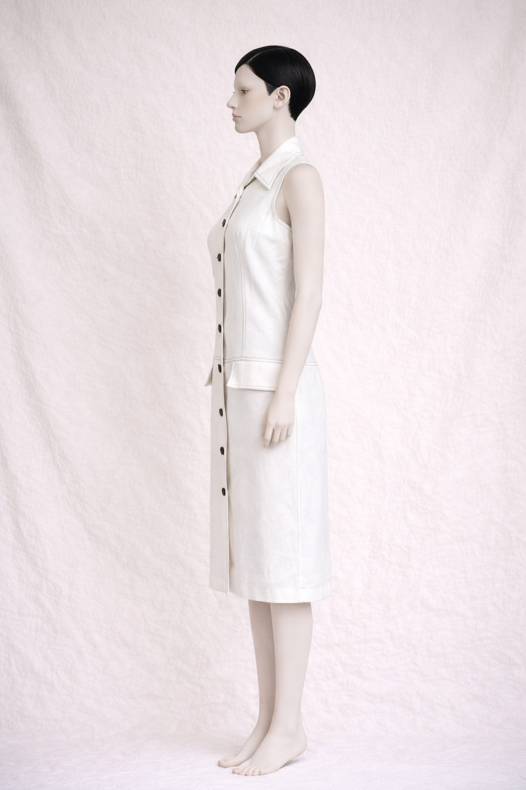Robe d'été en lin sans manches Nina Ricci vintage
