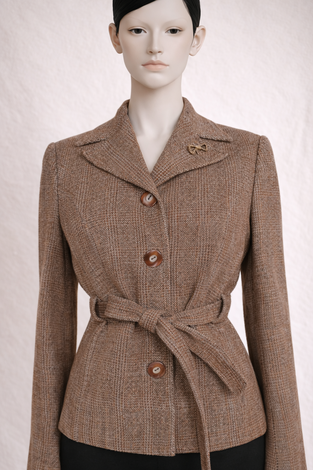 Blazer en laine marron tweed Dolce & Gabbana authentique