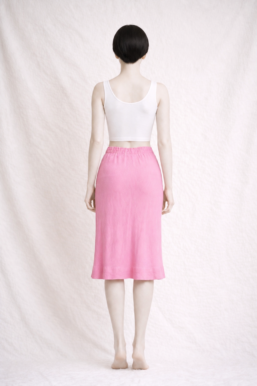 Jupe iconique rose Courrèges Paris vintage authentique