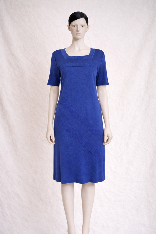Robe Yves Saint Laurent  couleur bleu cobalt vintage authentique