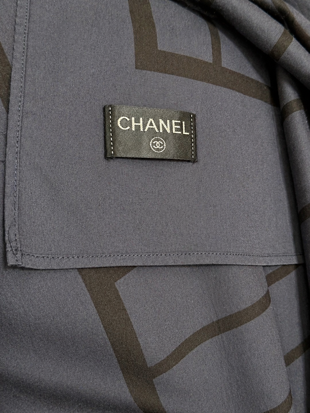 Grand paréo accessoires de plage Chanel vintage en coton