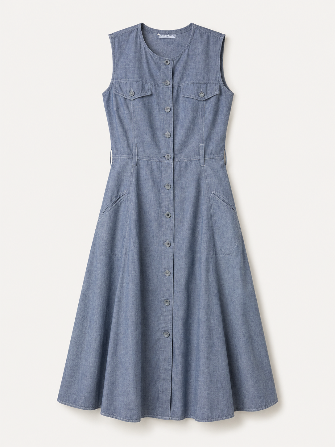 Robe en denim chambray Cacharel vintage authentique