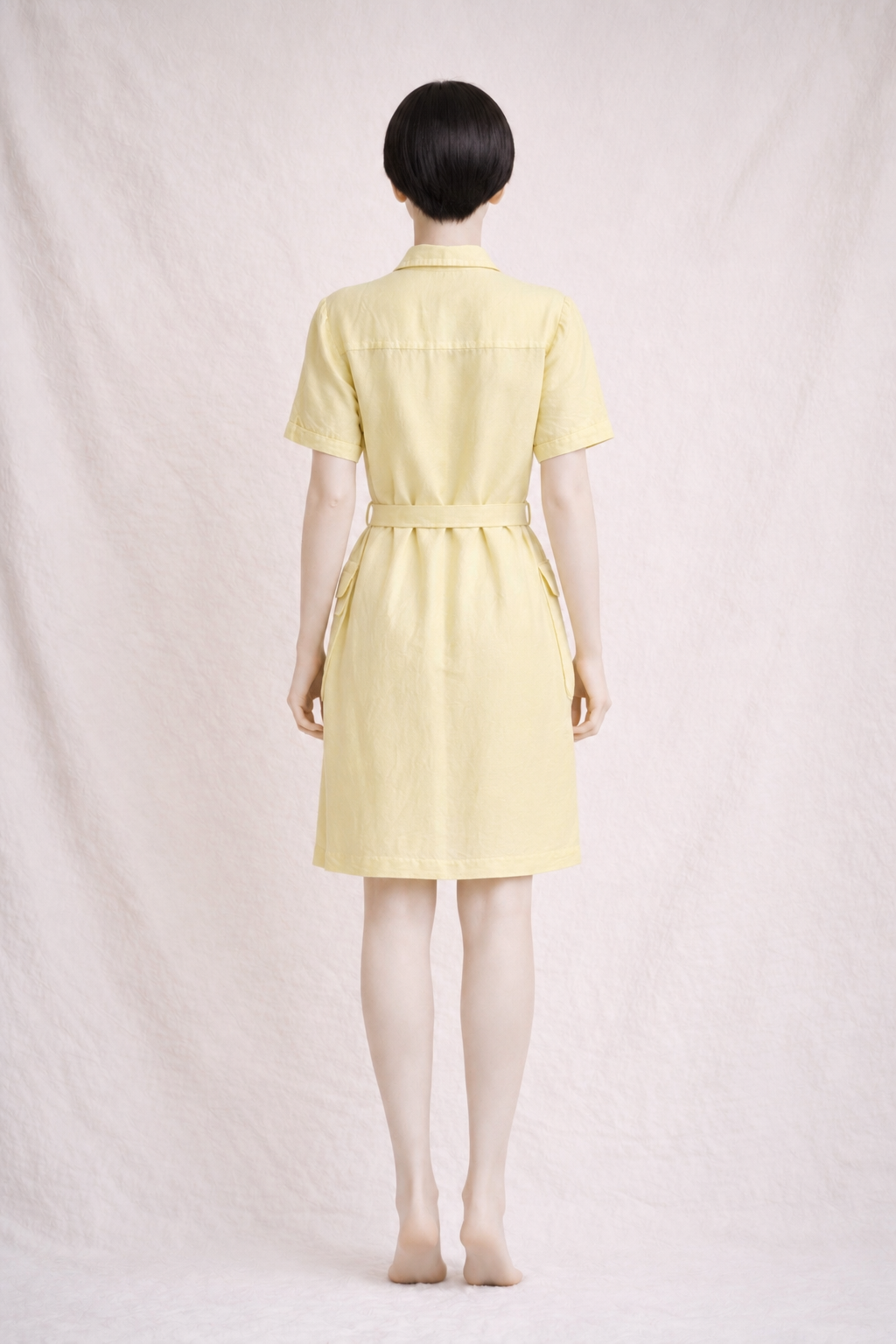 Robe en lin jaune Yves Saint Laurent vintage authentique