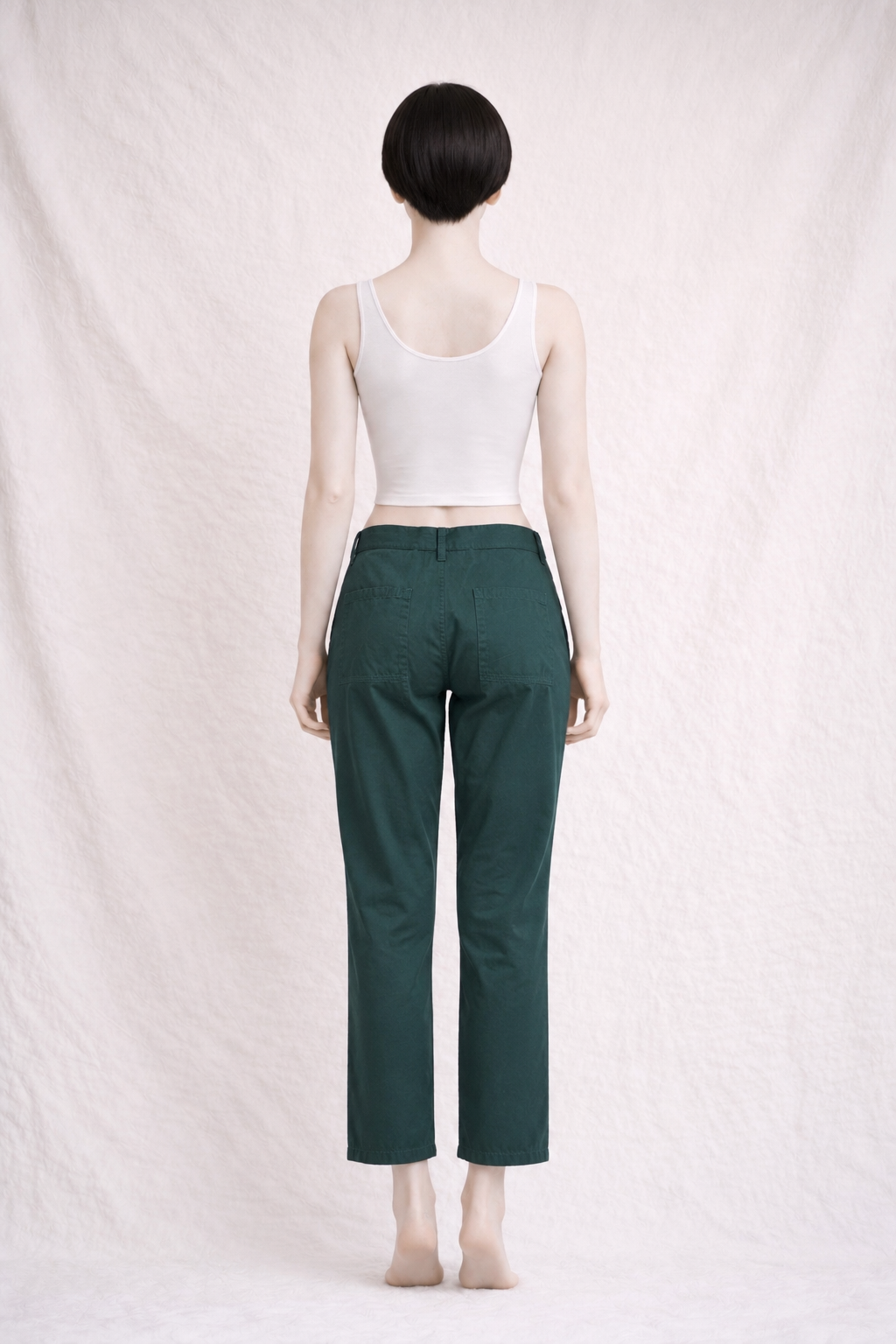 Pantalon en coton vert Marni minimalisme neuve