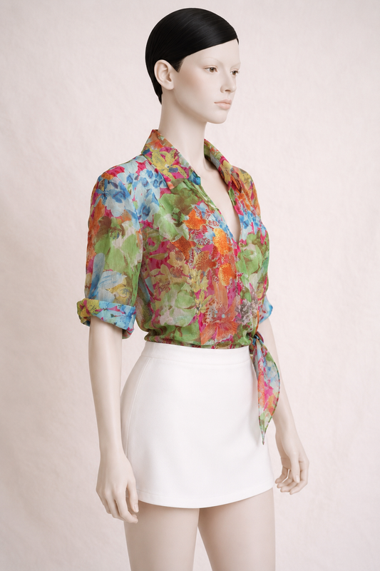 Authentic silk wrap blouse Versace