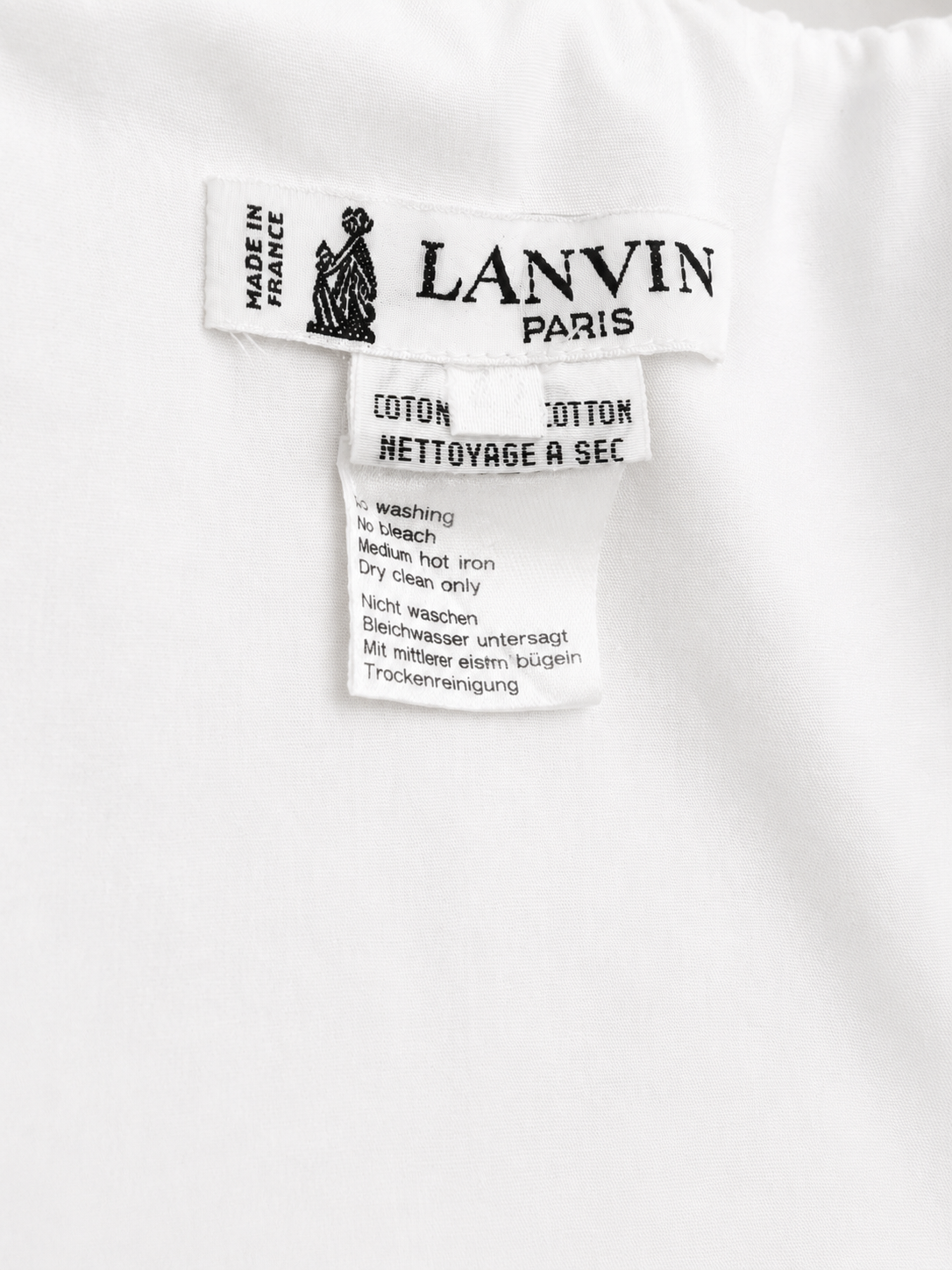 Top en coton fleuri Lanvin Paris vintage authentique