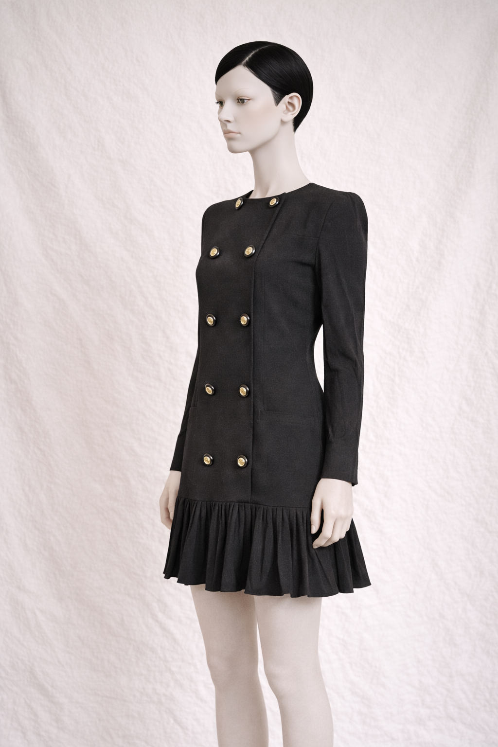 Robe vintage Jean-Louis Scherrer Boutique en laine noir