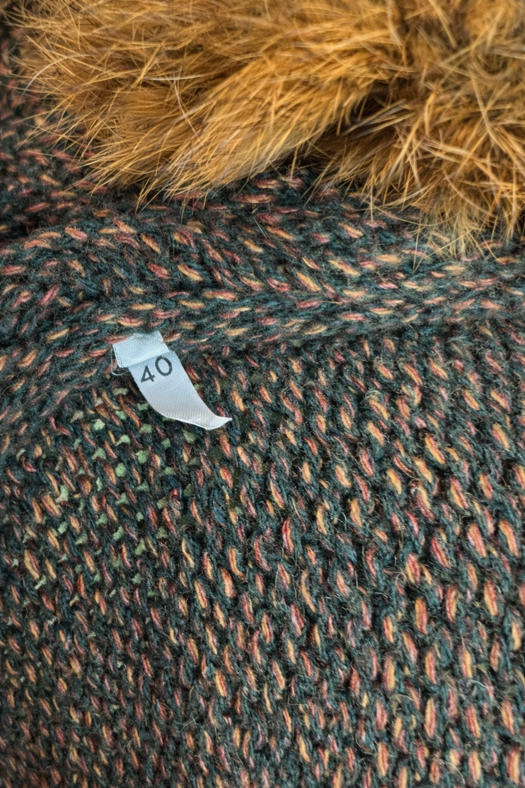 Cardigan Etro Milano en maille chinée et col fourrure de lapin
