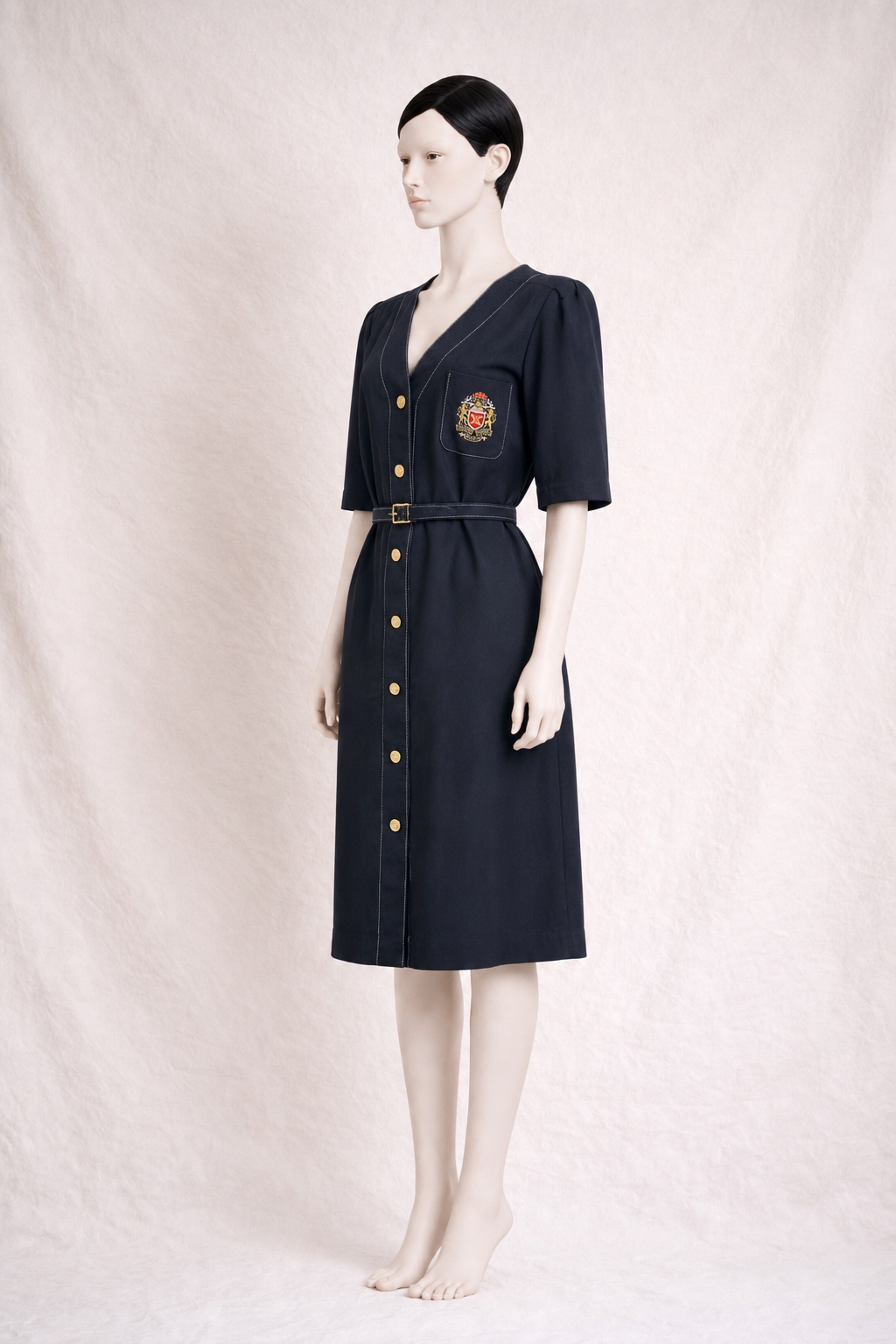 Robe en jean noire CELINE JEANS Paris vintage authentique