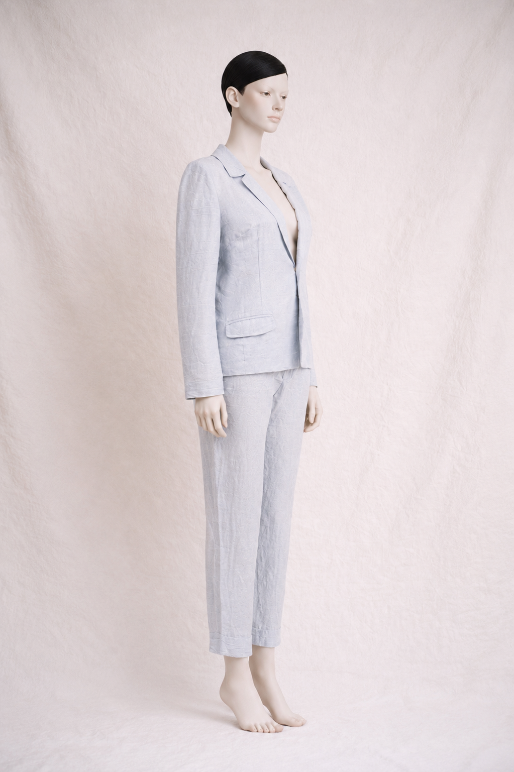 Ensemble  Dolce & Gabbana en soie sauvage bleu ciel authentique