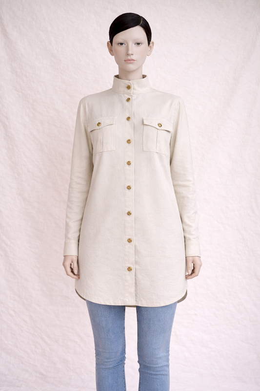 Chemise en laine blanch Guy Laroche vintage