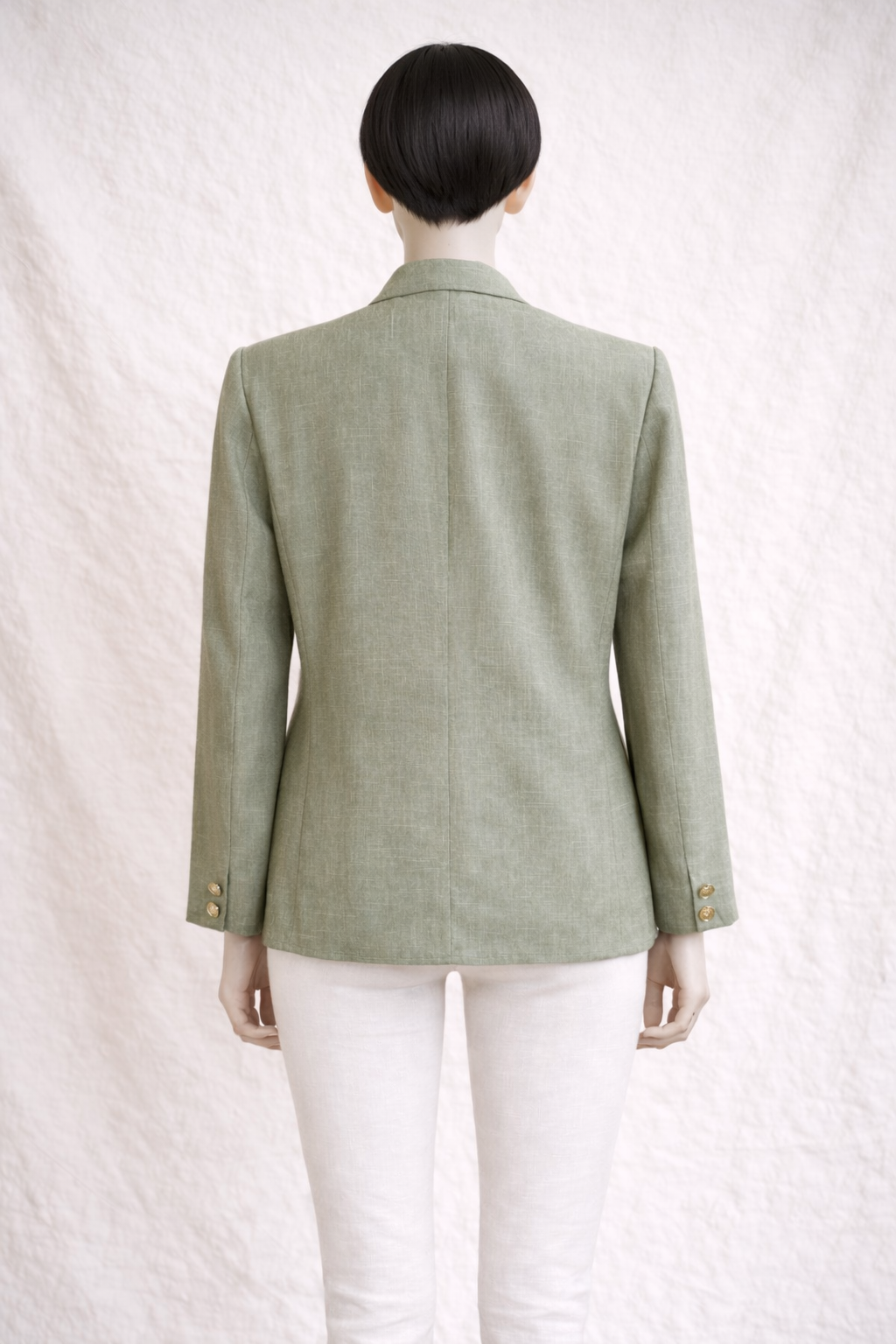 Blazer en lin olive Burberry vintage authentique