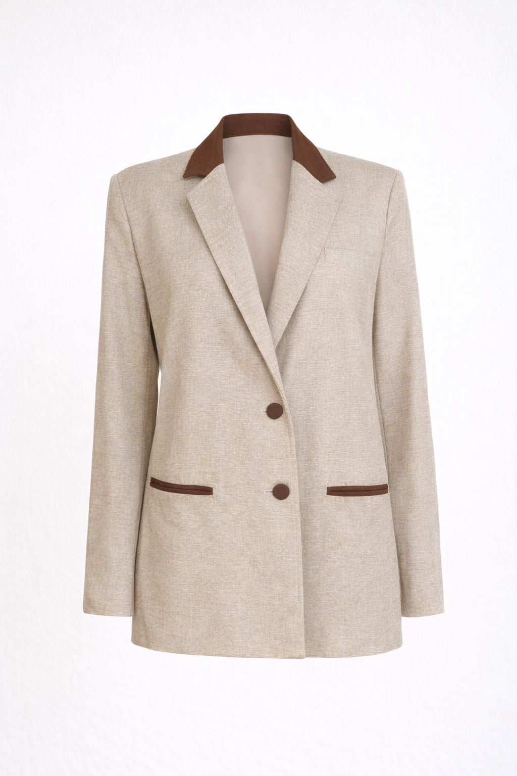 Blazer en lin et soie beige Lanvin Paris