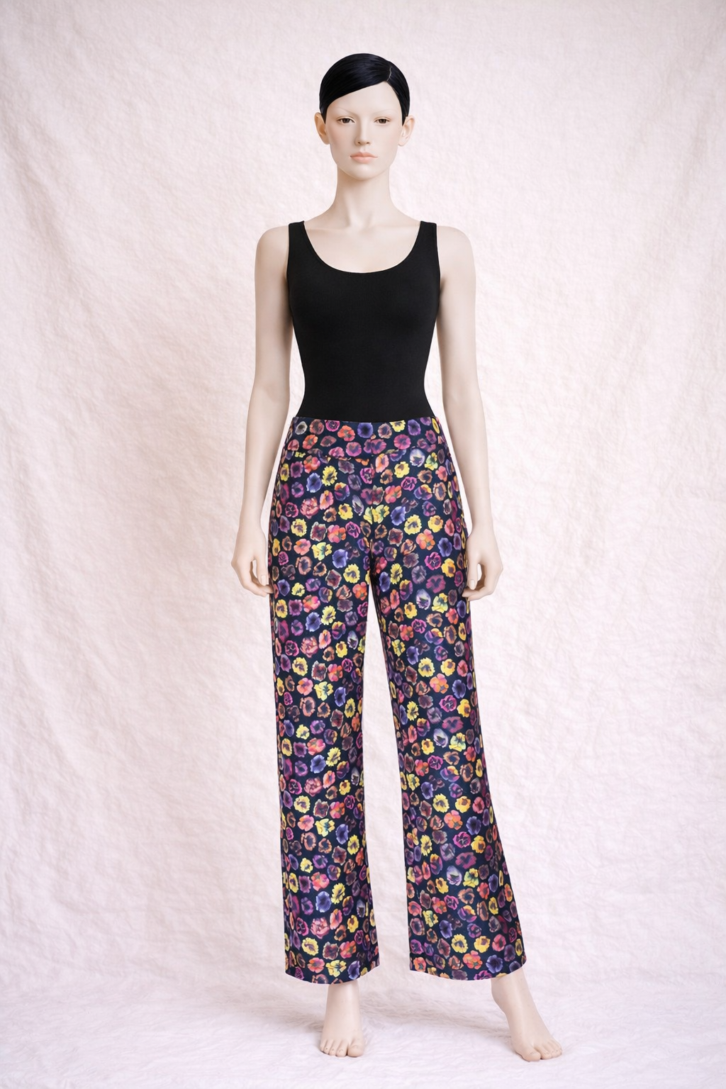 Pantalon en coton fleuri Dries van Noten vintage