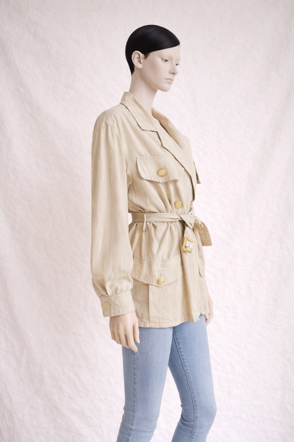 Trench saharienne beige Yves Saint Laurent vintage authentique