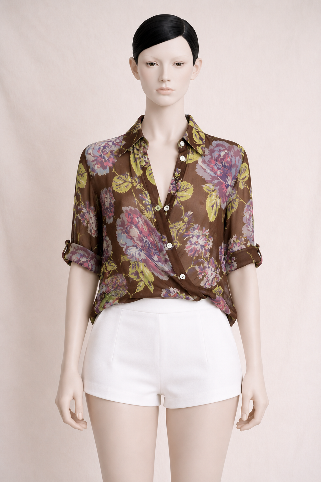 Blouse authentique Dolce & Gabbana en mousseline de soie imprimée
