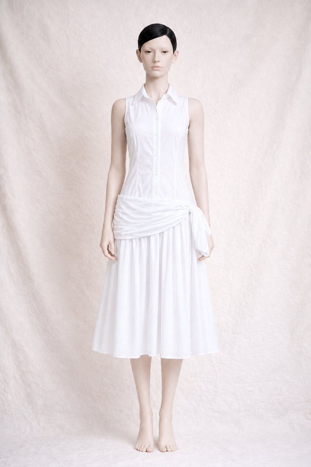 Robe en coton blanc Valentino Roma vintage authentique
